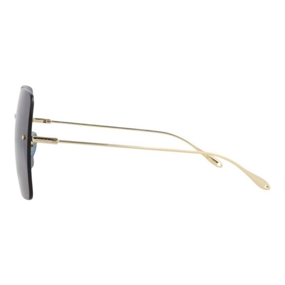 Gucci Womens Square/Rectangle Gold Gold Blue Fashion Designer Eyewear - Picture 3 of 4